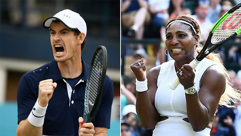 Andy Murray (pictured left) and Serena Williams (pictured right). (Getty Images)
