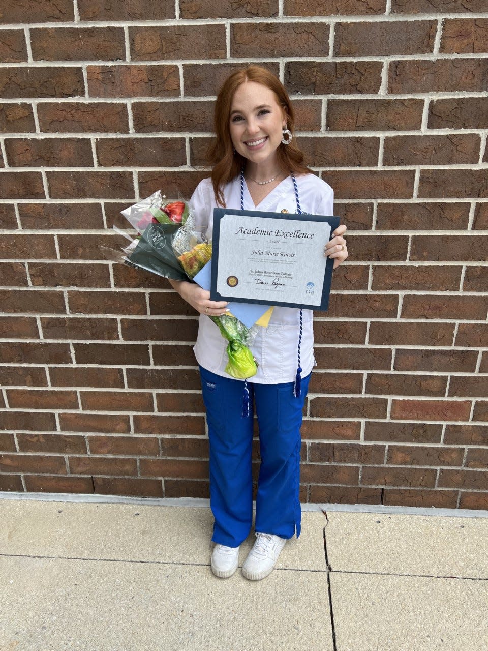 Julia Kostis, a 2022 graduate of the nursing program at St. Johns River State College.