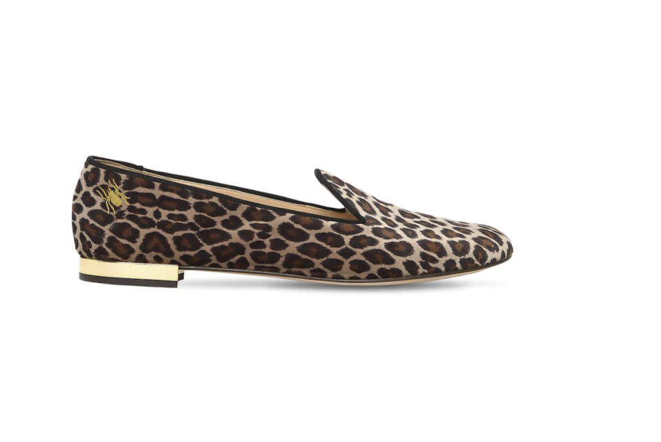 Charlotte Olympia 10mm Nocturna Leopard loafers. (PHOTO: Luisaviaroma)