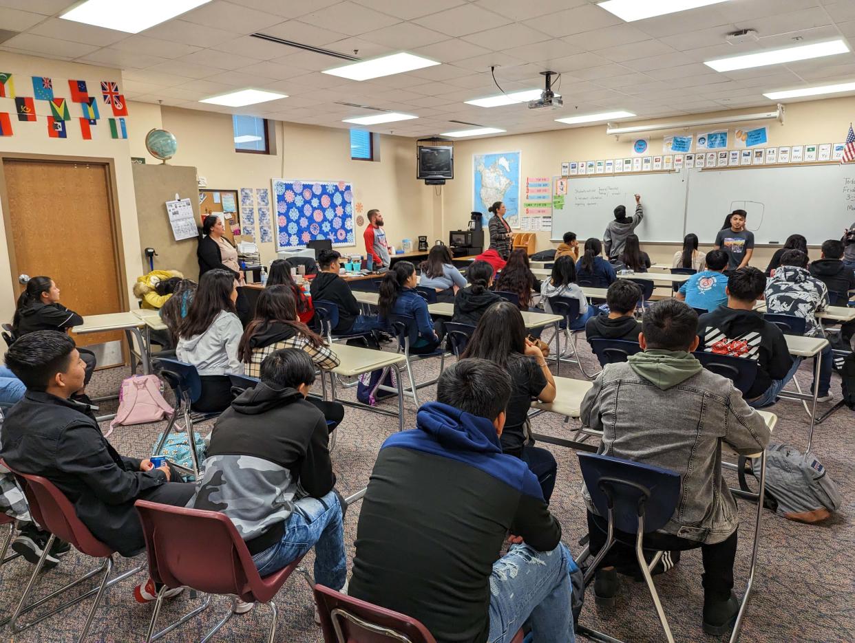 Of the approximately 40 teens in the Dodge City High School SLIFE program, only about five speak Spanish as their primary language. The others speak various dialects indigenous to Central America.