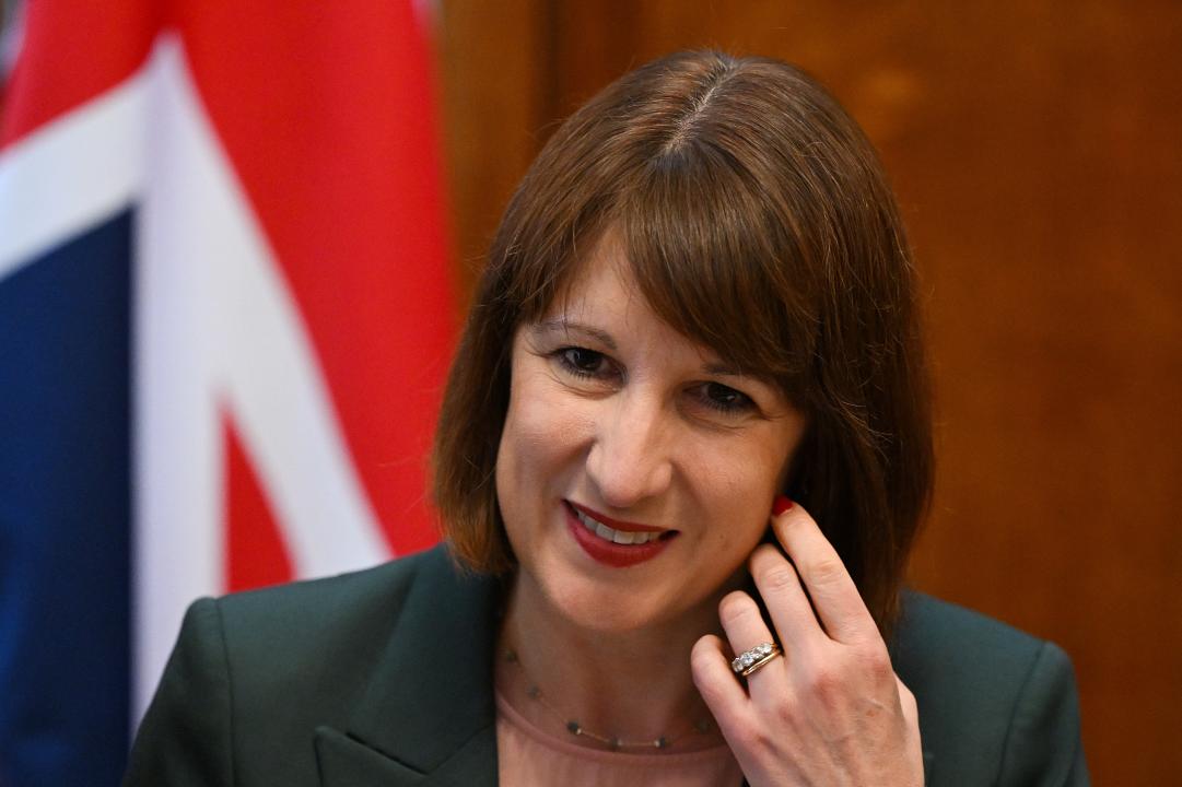 Britain's Chancellor of the Exchequer Rachel Reeves (C) chairs a meeting of the National Wealth Fund Taskforce at 11 Downing Street in London on July 9, 2024.