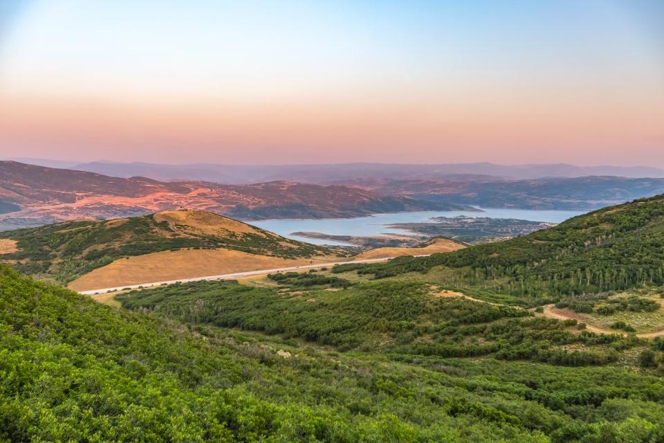 Scenic view of the Jordanelle State Park in Utah