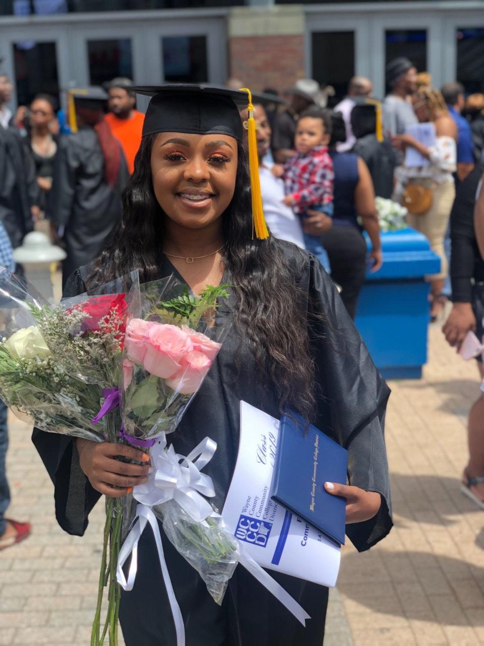 Chasidey Willis, 22, graduated from Wayne County Community College District in 2019. She has since earned her bachelor's degree and has begun working on her master’s. Willis says the support she got from staff and other students at the school helped her succeed.