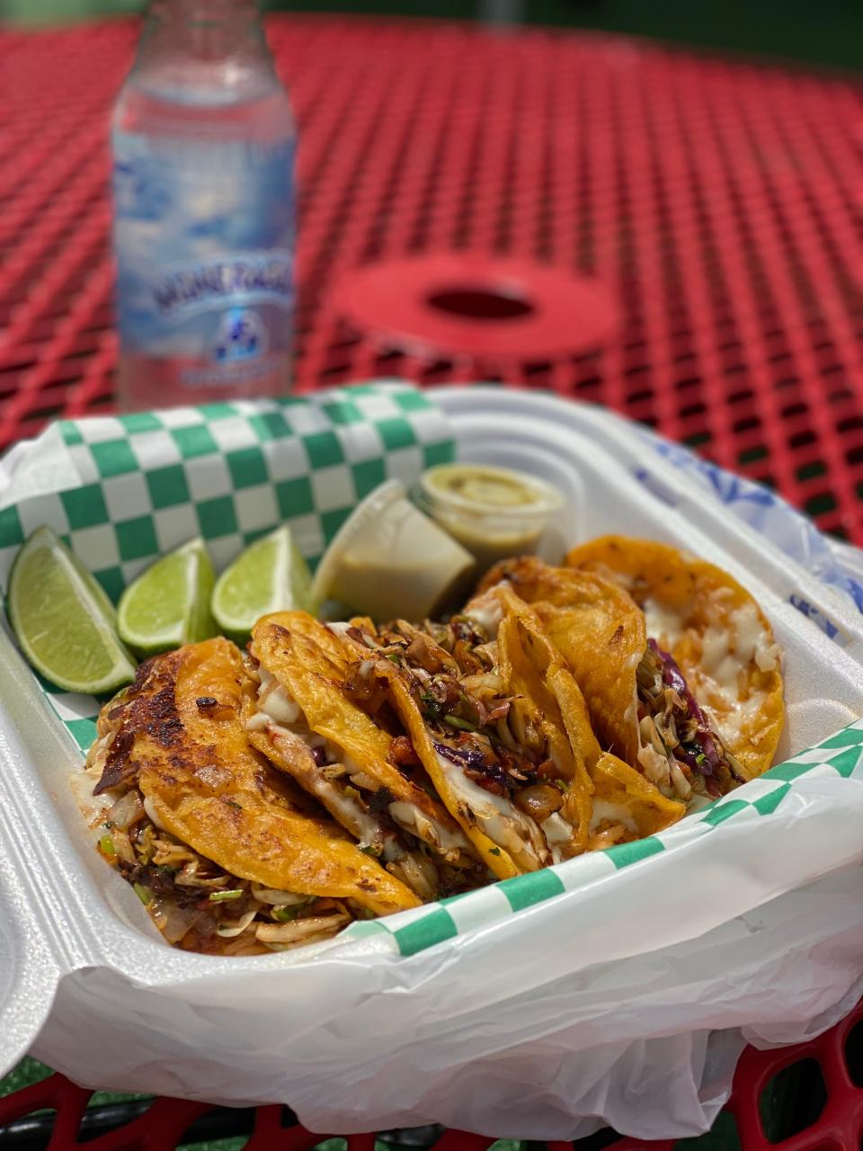 Tacos at the TACOnganas food truck on Summer Avenue.