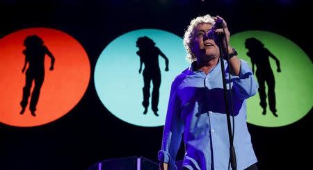 Roger Daltrey of The Who performs during the opening night of their North American tour, "The Who Hits 50", at Amalie Arena in Tampa, Florida, April 15, 2015. REUTERS/Scott Audette