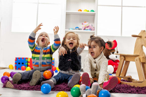 Kids playing in the room