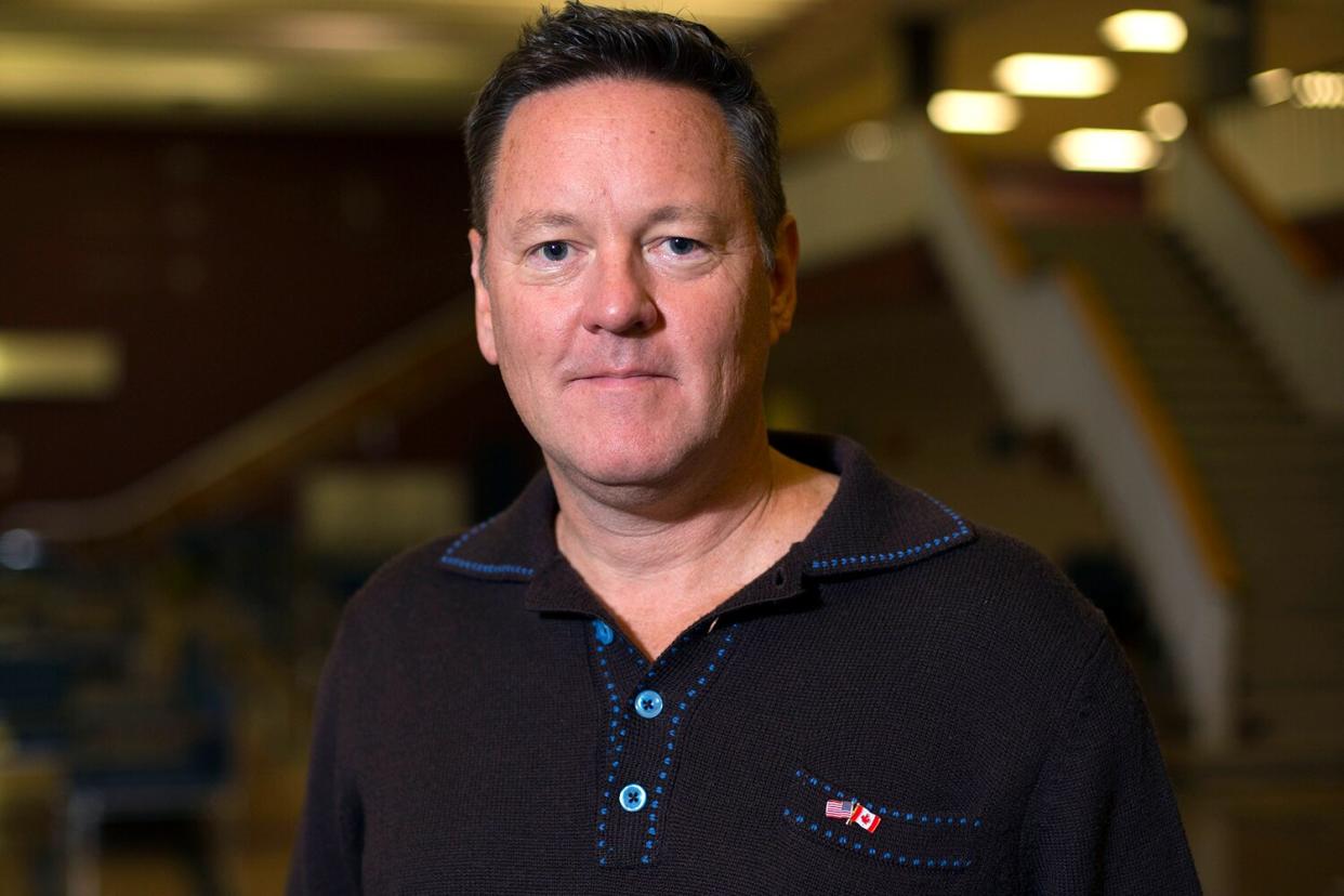 Texas businessman Kevin Tuerff in the secured area of the International Arrivals hall of Gander airport in Newfoundland. Though no regularly scheduled international flights come to Gander, the hall still remains usable for emergencies such as 9/11. Tuerff was so moved by the efforts of the town that during the anniversary his employees are given a day off and $100 to pay it forward. Come From Away had its Canadian debut in the town of Gander, Newfoundland. The musical explores themes of tolerance and kindness based on real live events events shortly after the 9/11 terror attacks. The Mirvish production played two sold out benefit concerts at a local hockey arena.