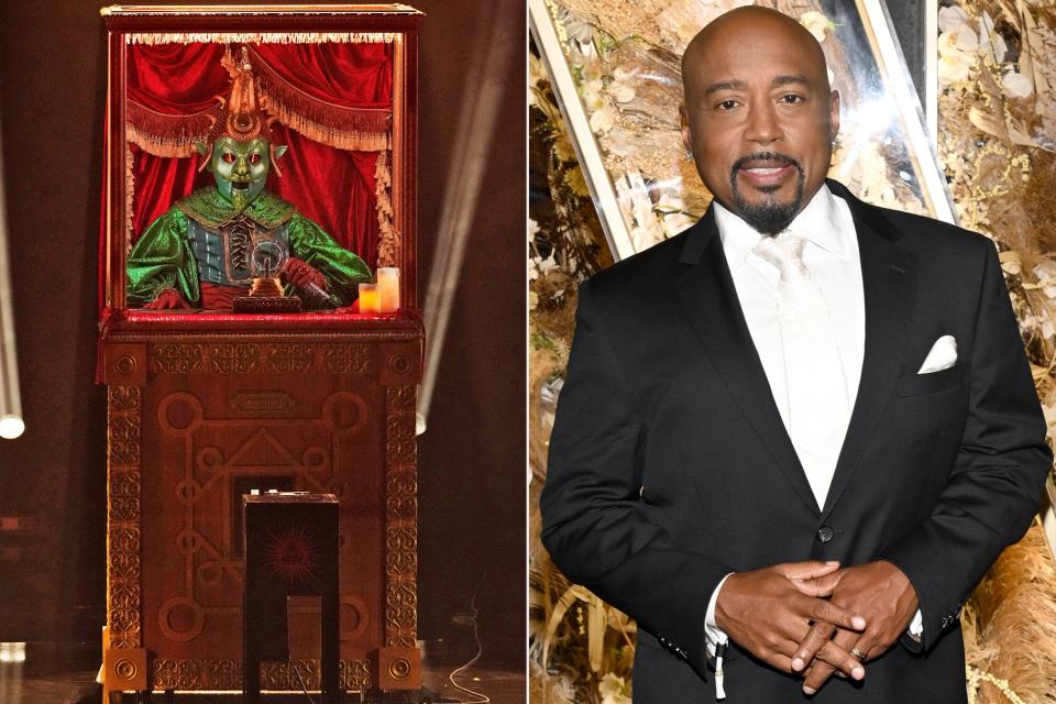 THE MASKED SINGER: Fortune Teller in the “TV Theme Night” episode of THE MASKED SINGER airing Wednesday, Oct. 5 (8:00-9:00 PM ET/PT) on FOX. © 2022 FOX Media LLC. CR: Michael Becker / FOX.; LOS ANGELES, CALIFORNIA - SEPTEMBER 12: Daymond John attends Netflix 2022 Emmy Awards After Party at Milk Studios Los Angeles on September 12, 2022 in Los Angeles, California. (Photo by Michael Kovac/Getty Images for Netflix)