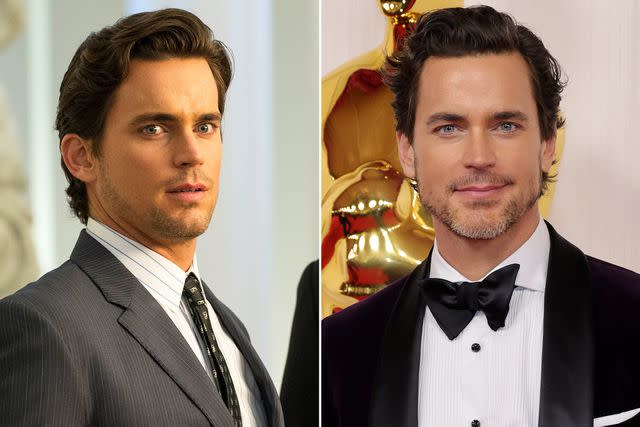 <p>David Giesbrecht/USA Network/NBCU Photo Bank/NBCUniversal/Getty ; Aliah Anderson/Getty</p> Matt Bomer as Neal Caffrey in 'White Collar'. ; Matt Bomer attends the 96th Annual Academy Awards on March 10, 2024 in Hollywood, California.