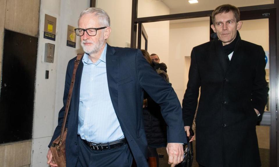 Jeremy Corbyn (left) and Seumas Milne in January 2020