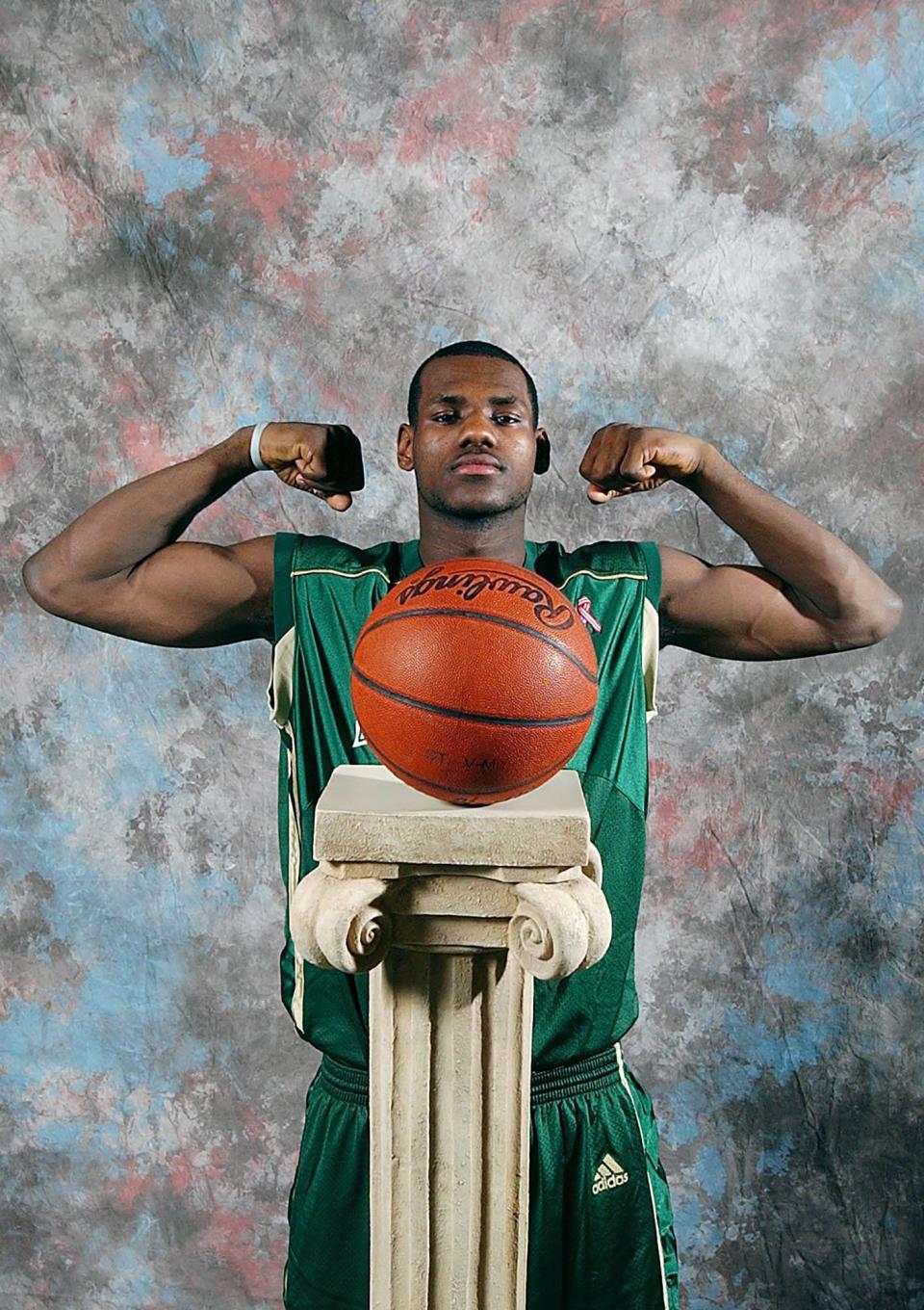 St. Vincent-St. Mary senior LeBron James is the Beacon Journal Player of the Year. This file photo is from March 2003.