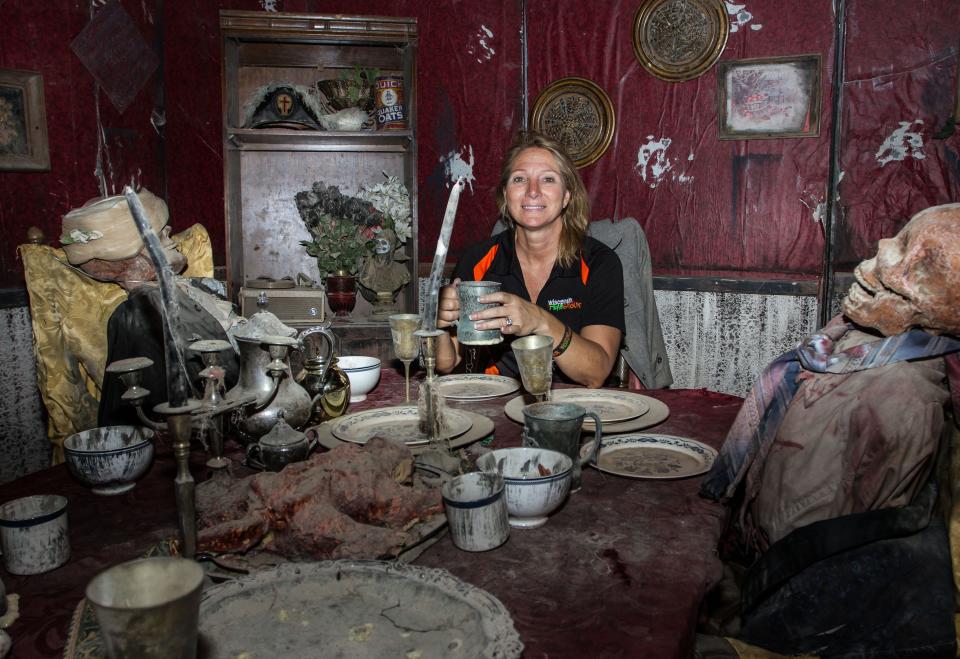 Ann Marie Gavinski (pictured) and her husband, Timmer, previous owners of the Wisconsin Feargrounds, retired after the 2019 season. They sold their Halloween attraction to Chad and Brenda Franks, who have operated the seasonal venue since 2020.