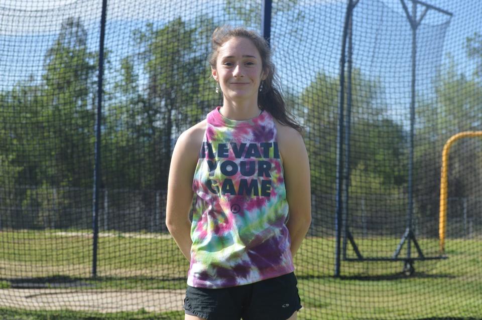 Central Valley High School's Kennedy Lain stands at attention during practice on Thursday, March 24, 2022.