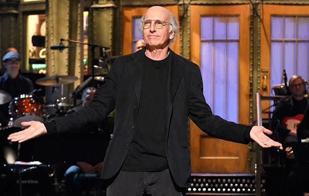 Larry David's SNL opening monologue featured Holocaust jokes. Source: Getty