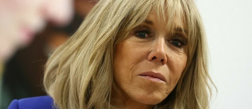 Accompagnée de la reine néerlandaise Maxima, Brigitte Macron a visité mercredi la maison Anne Frank à Amsterdam, lors d'une visite d'État aux Pays-Bas.  - Credit:KENZO TRIBOUILLARD / AFP