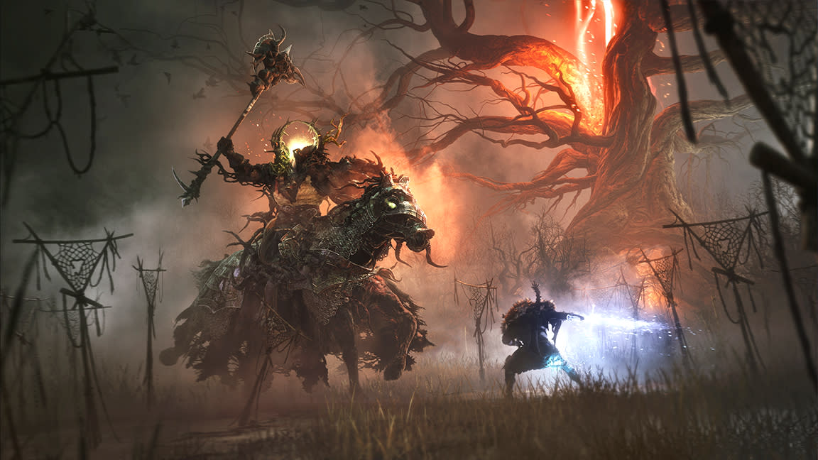  Lords of the Fallen review; a knight on a horse. 