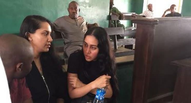 The Matharoo sisters (who are both Canadian citizens) were arraigned at the Yaba Magistrate Court in Nigeria on Dec. 23. Photo from Politics Nigeria. 