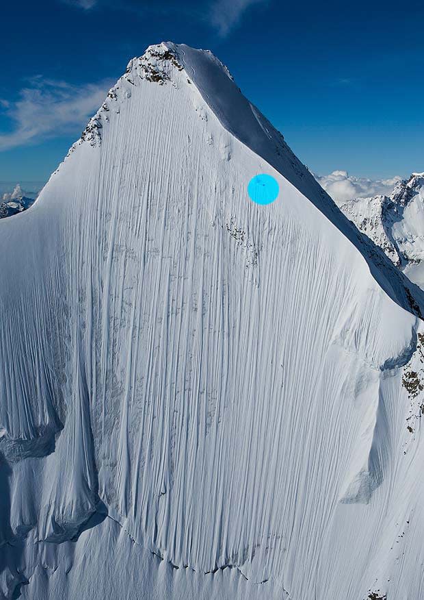 Can you spot the skier in these photos of terrifying descents?