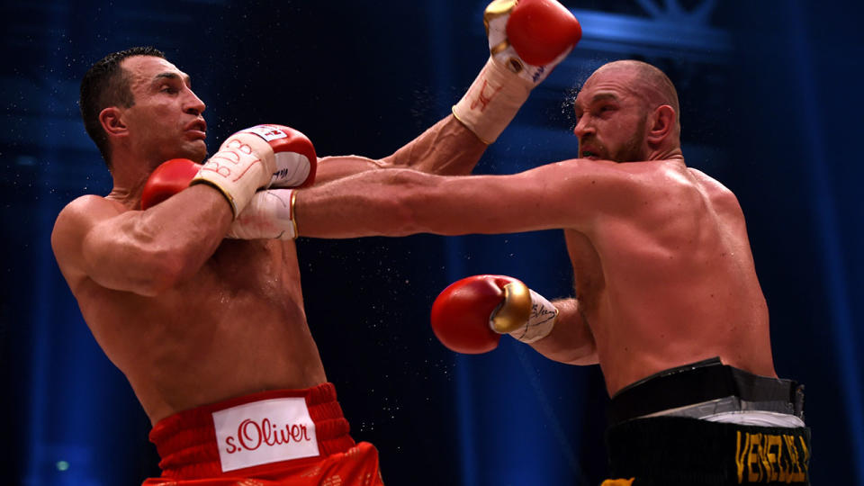 Fury famously took Klitschko’s title before retiring. Pic: Getty