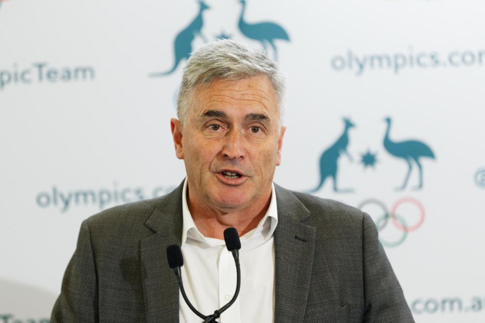 Chef de Mission of the Australian Olympic team Ian Chesterman speaks to the media at a press conference.