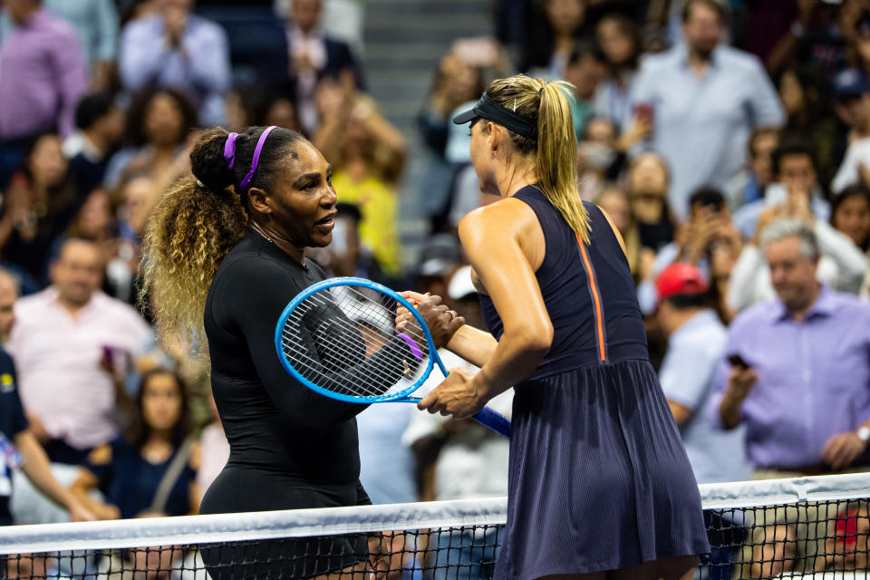Serena Williams and Maria Sharapova last faced off in the U.S. Open in 2019. (Photo by TPN/Getty)