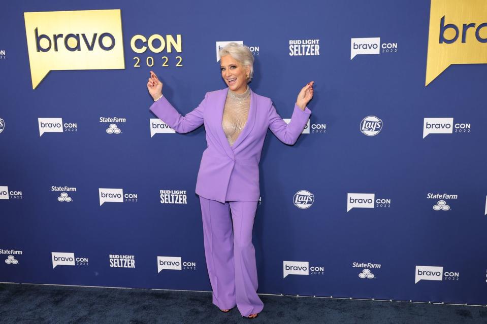 bravocon bravocon 2022 red carpet from the javits center in new york city on saturday, october 15, 2022 pictured dorinda medley photo by cindy ordbravo via getty images