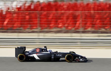 Sauber Formula One test driver Sergey Sirotkin of Russia drives during the first in-season test at Bahrain International Circuit (BIC) in Sakhir south of Manama, April 8, 2014. REUTERS/Hamad I Mohammed