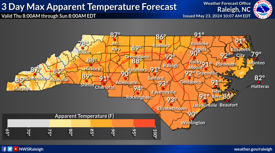 Temperatures and rain chances climb into the weekend.