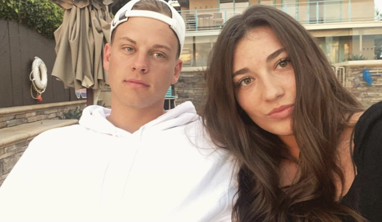 Joe Burrow and his girlfriend on Instagram.