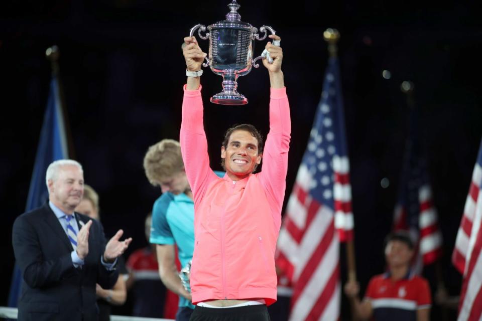 Nadal feiert seinen Sieg bei den US Open, September 2017. (Bild: Getty Images)
