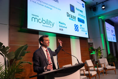 William Chernicoff, Head of Research & Innovation at the Toyota Mobility Foundation. MaRS Discovery District and the Toyota Mobility Foundation today announced the 7 Canadian startups selected to participate in the Mobility Unlimited Hub inaugural cohort in Toronto. (CNW Group/MaRS Discovery District)