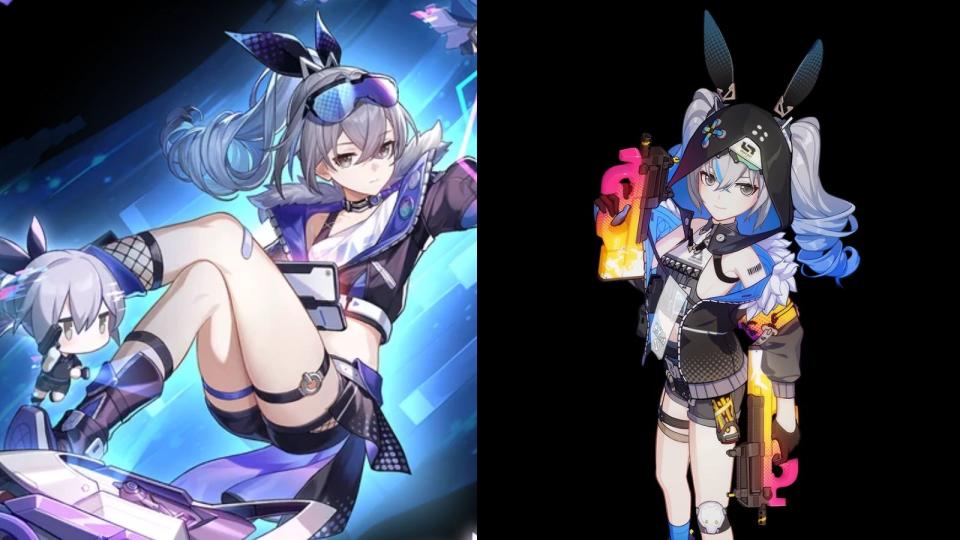 Silver Wolf as she appears in Honkai: Star Rail (left) and Honkai Impact 3rd (right). (Photos: HoYoverse)