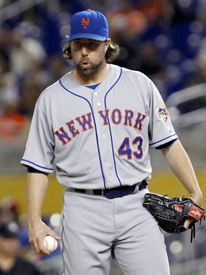 R.A. Dickey holds all the cards now. (AP)