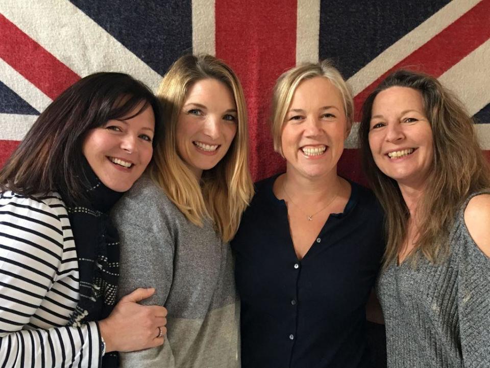 Kate Hills, second from the right, with colleagues (left to right) Caroline North, Lauren Walker and Rosie McFarlane: Make it British