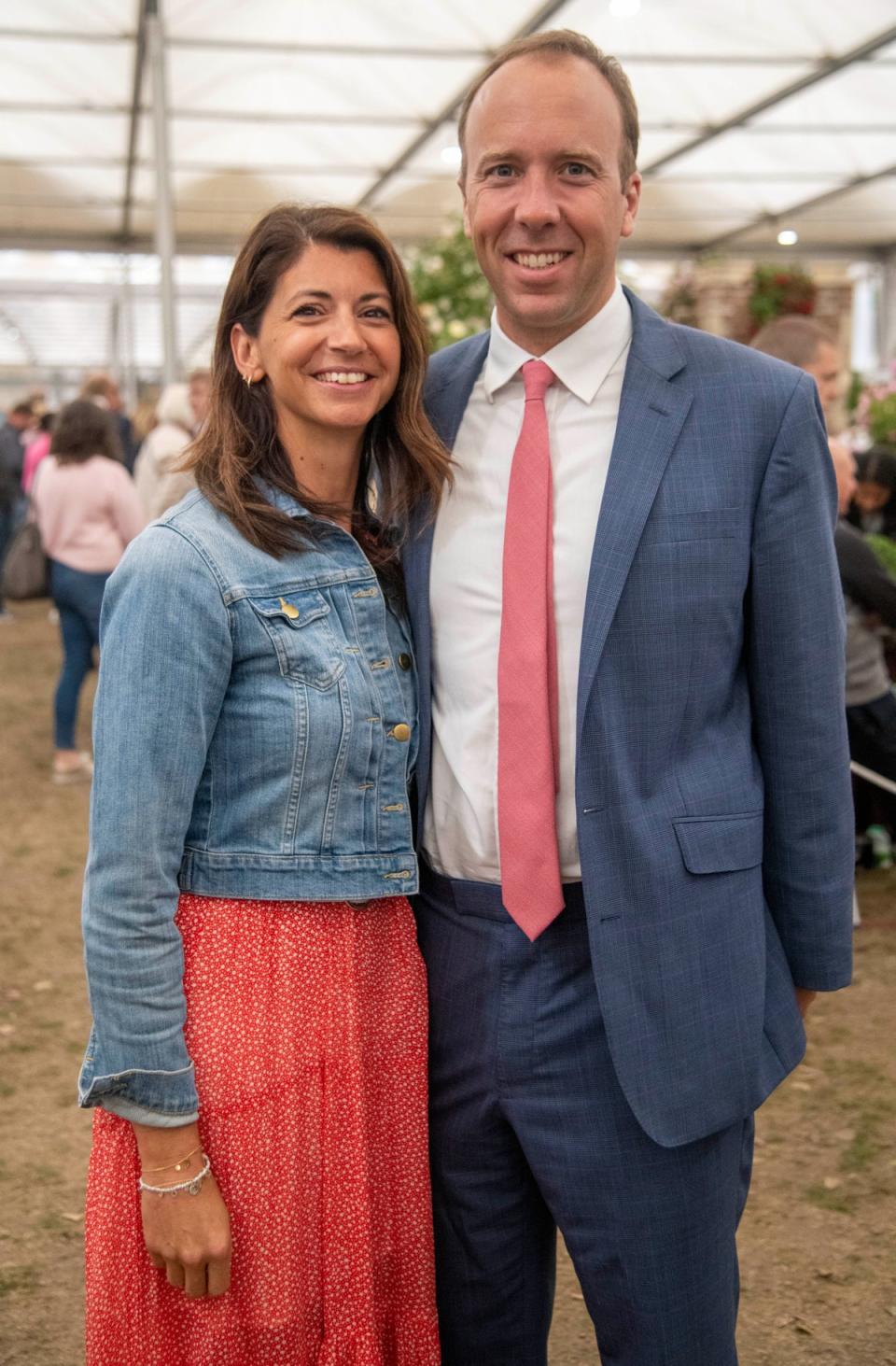 Matt Hancock and Gina Coladangelo at the Chelsea Flower Show (Roland Hoskins)