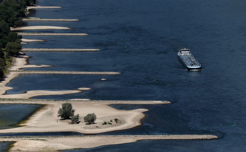 Drought means low water levels in Rhine and a headache for international shipping