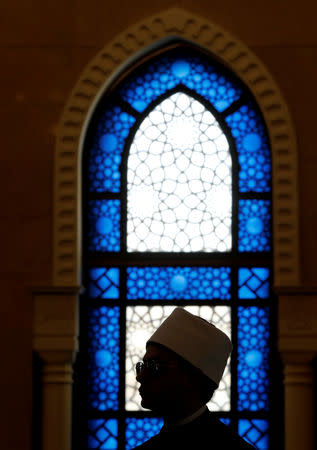 An Egyptian sheikh is seen inside al-Fattah al-Aleem Mosque in the New Administrative Capital (NAC) east of Cairo, Egypt, January 3, 2019. Picture taken January 3, 2019. REUTERS/Amr Abdallah Dalsh