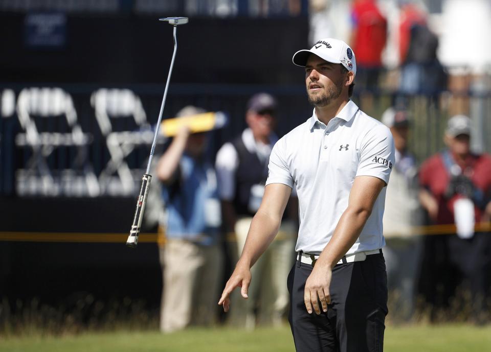 Golf-British Open - South Africa's Haydn Porteous reacts on the 16th green during the first round - Royal Troon, Scotland, Britain - 14/07/2016. REUTERS/Craig Brough