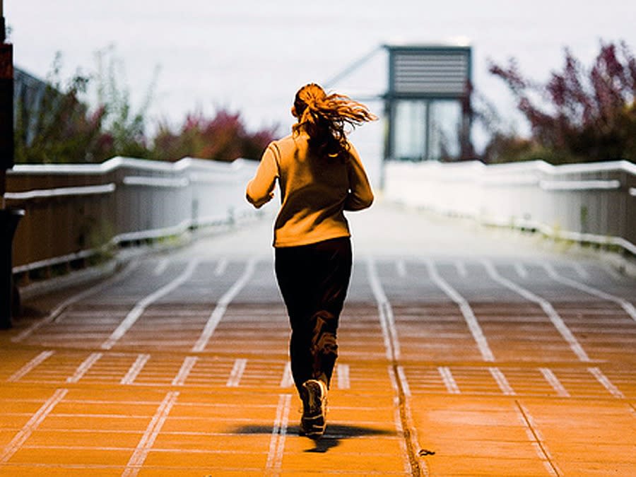 running, girl, Seattle 