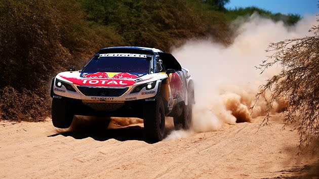 Sainz in action before the crash. Image: Getty