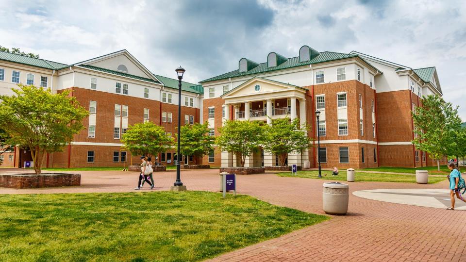 CULLOWEE, NC, USA - MAY 4: Balsam Residence Hall on May 4 2019 at Western Carolina University in Cullowhee, North Carolina.