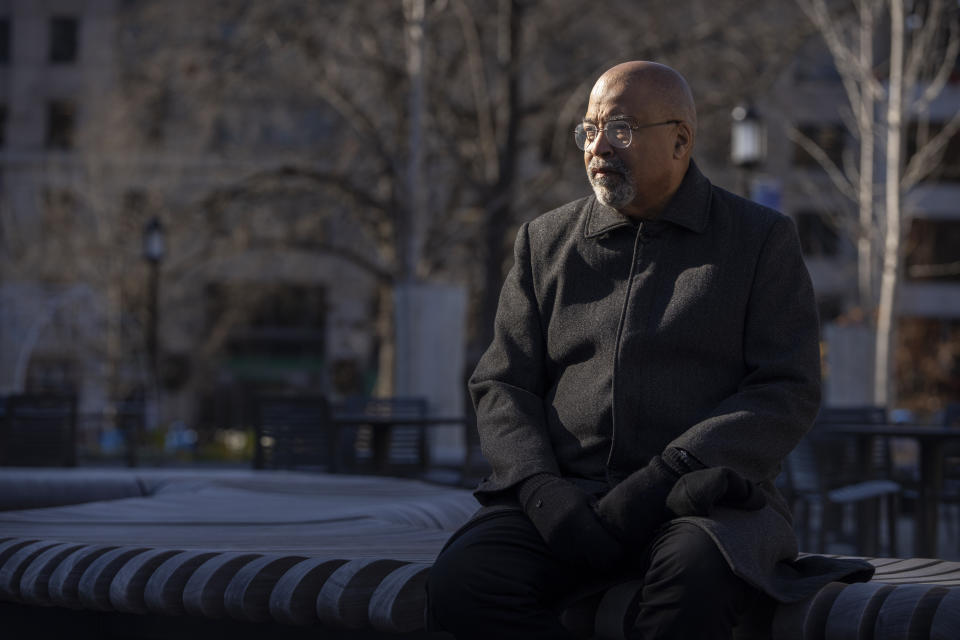 Associated Press reporter Gary Fields poses for a portrait at a public park, Wednesday, Dec. 20, 2023, in Washington. (AP Photo/Mark Schiefelbein)