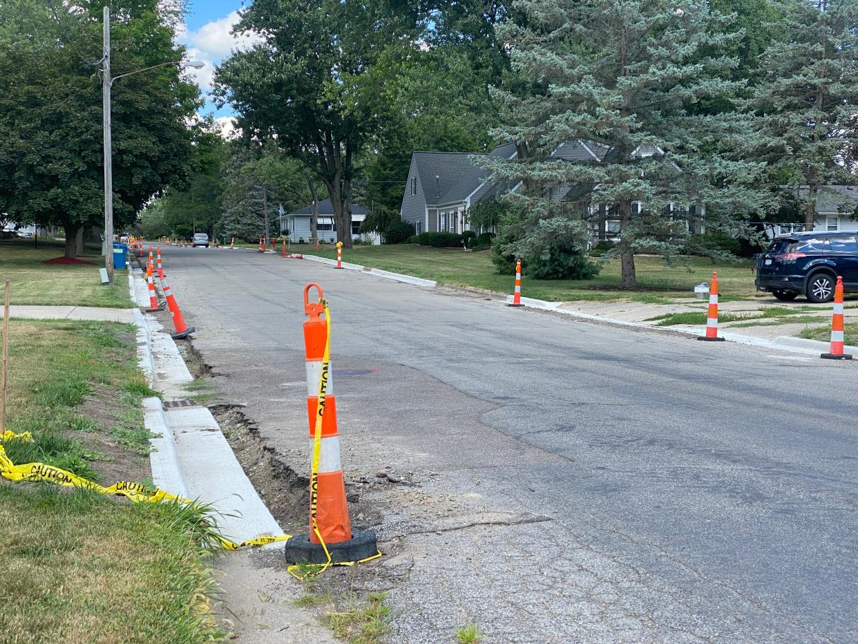 Marion Street in Clinton, pictured Sunday, as well as Marion Court, Nellie Court and Kathy Street will be repaved at a cost of $370,000.