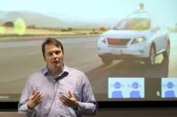 Chris Urmson, director of the Self Driving Cars Project at Google, speaks during a preview of Google's prototype autonomous vehicles in Mountain View, California, U.S., September 29, 2015. REUTERS/Elijah Nouvelage/File Photo