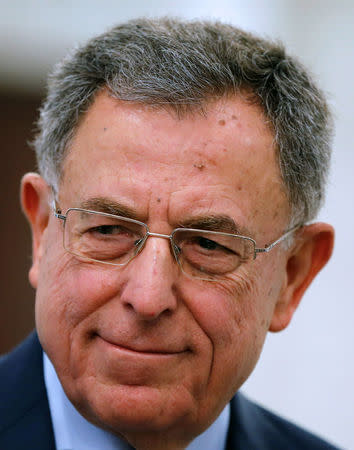 Former Lebanese Prime Minister Fouad Siniora is seen at the presidential palace in Baabda, Lebanon, November 7, 2017. REUTERS/Mohamed Azakir