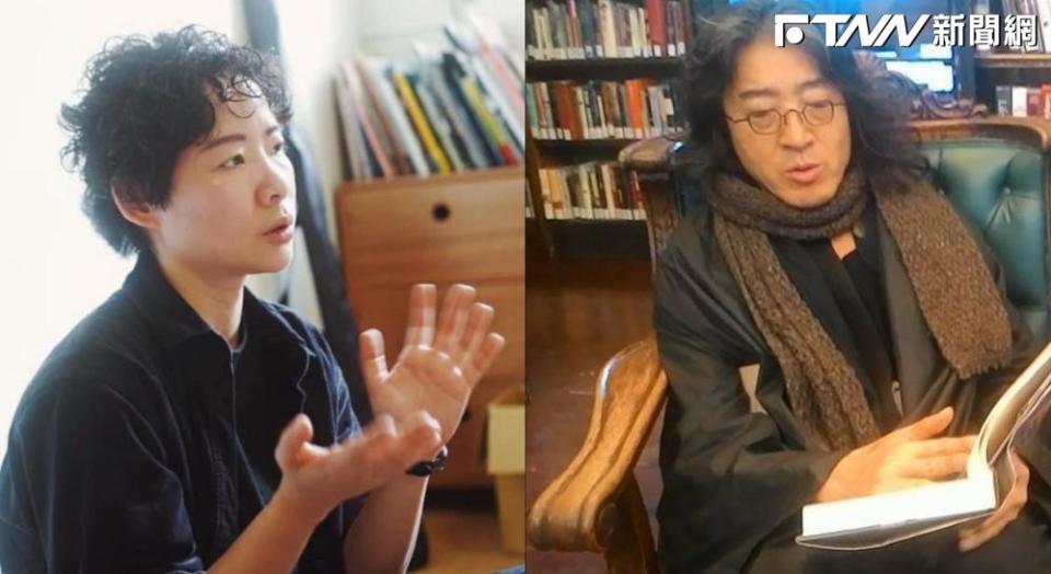 簡莉穎（左）在臉書透露，在大學時曾遭到中國流亡詩人貝嶺（右）性騷擾。（圖／翻攝簡莉穎、貝嶺臉書）
