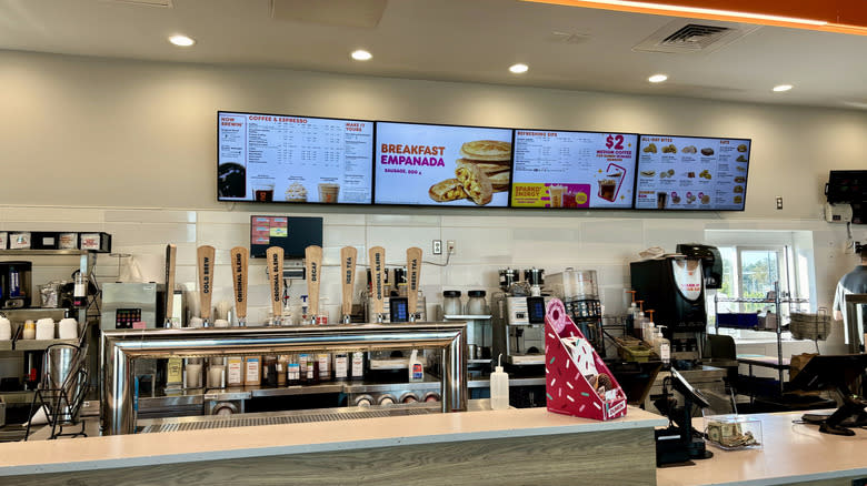 Inside Dunkin' location