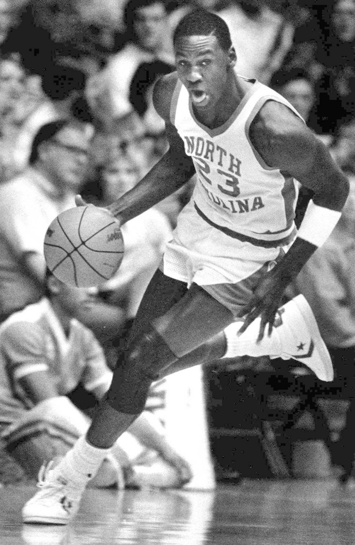 Michael Jordan hit the winning shot vs. Georgetown to win the national championship for UNC in 1982.