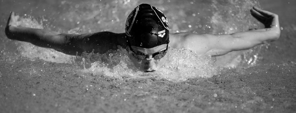 Florida State swimmer Ariana Ottavianelli competes against other Seminoles and Tampa swimmers in a meet at Morcom Aquatics Center on Friday, Jan. 27, 2023. 