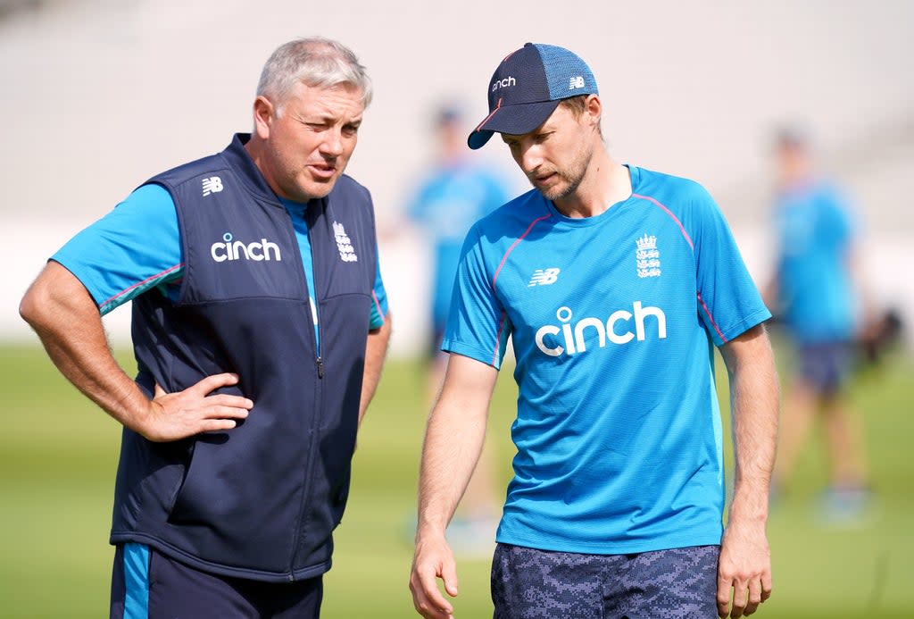 England head coach Chris Silverwood, left, and captain Joe Root are set to have a near full-strength Ashes squad at their disposal (Martin Rickett/PA) (PA Wire)